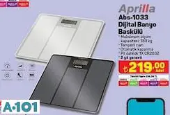 APRİLLA DİJİTAL BANYO BASKÜLÜ APRİLLA DİJİTAL BANYO BASKÜLÜ